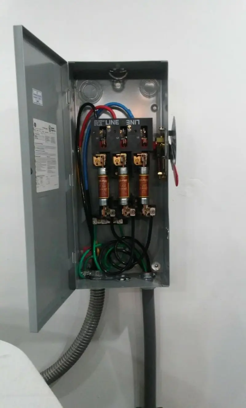 Three-phase disconnect switch installed for Electrical Wiring & Rewiring in Clayton